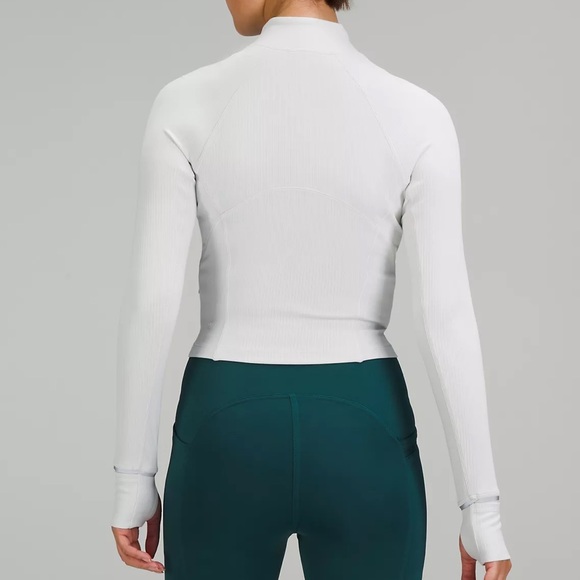 Rulu Ribbed Cropped Half Zip - Picture 2 of 5